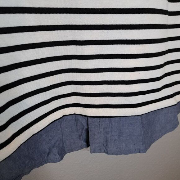 Market & Spruce Women's Striped 3/4 Length Top Size Small - Picture 3 of 4